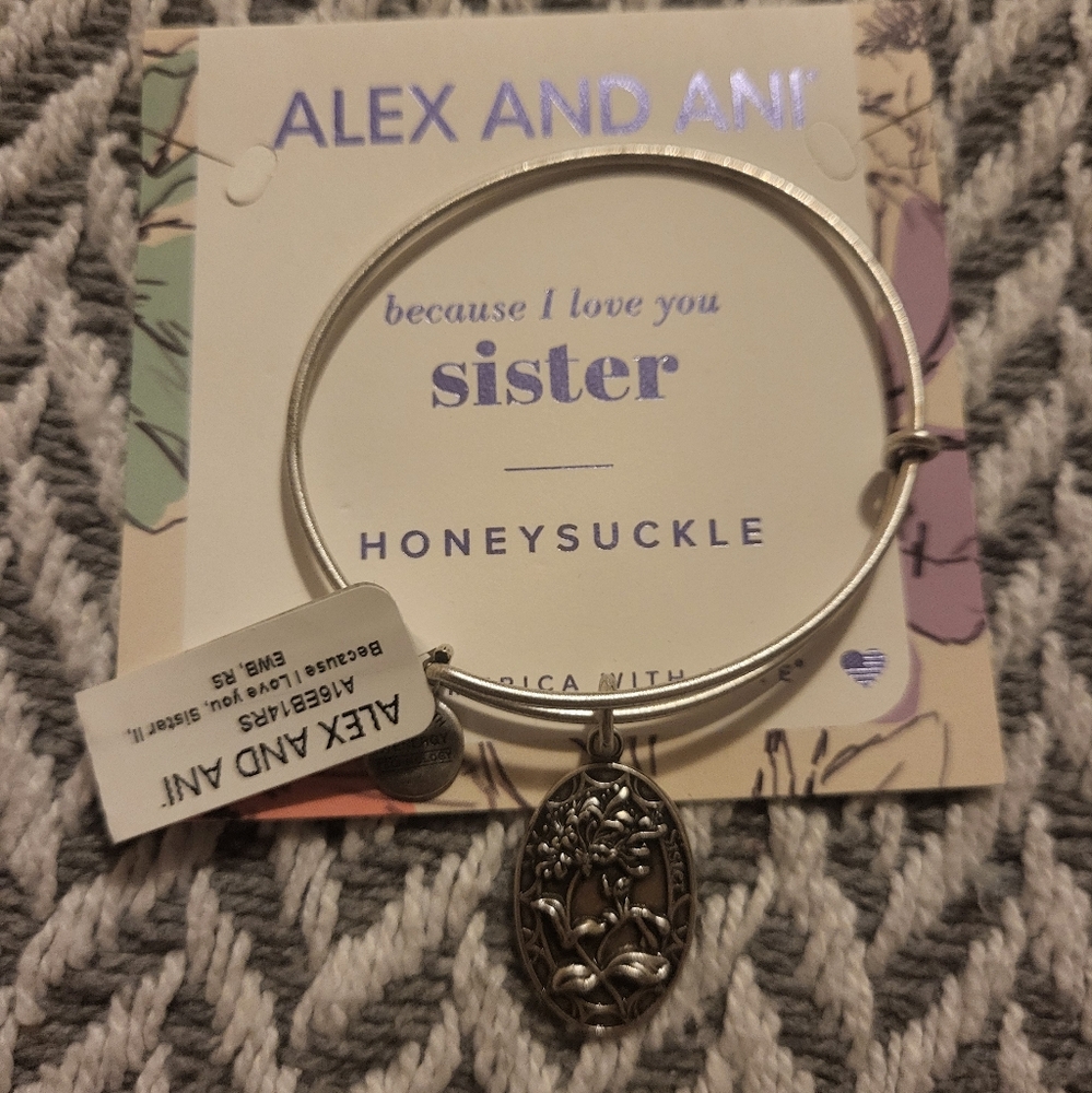 Alex and Ani Because I Love you Sister Bangle - Picture 2 of 7